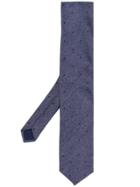 Corneliani Polka Dot Embroidered Tie - Blue