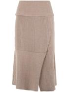 Osklen Ribbed Midi Skirt - Nude & Neutrals