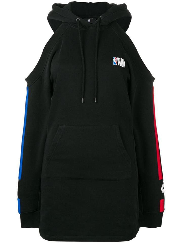 Marcelo Burlon County Of Milan Shoulderless Nba Print Dress - Black