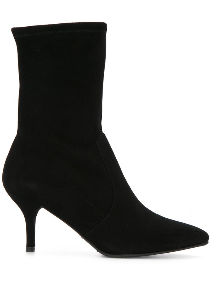 Stuart Weitzman Pointed Ankle Boots - Black