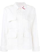 Ava Adore - 'too Obsessed' Embroidered Jacket - Women - Cotton/spandex/elastane - 42, White, Cotton/spandex/elastane
