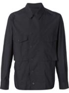 Lemaire Oversized Flap Pockets Shirt, Men's, Size: 46, Black, Cotton