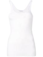 Fine Edge Ribbed Tank Top - White