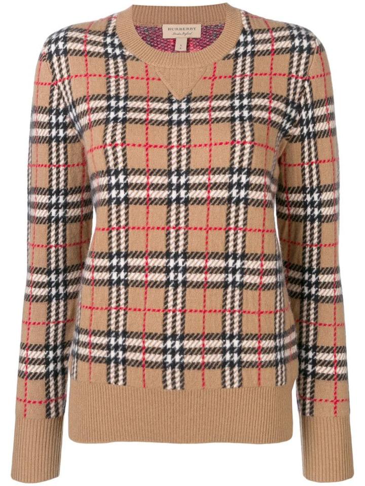 Burberry Vintage Check Cashmere Jacquard Jumper - Brown