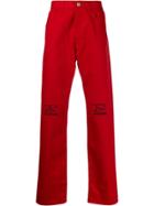Raf Simons Embroidered High-rise Jeans