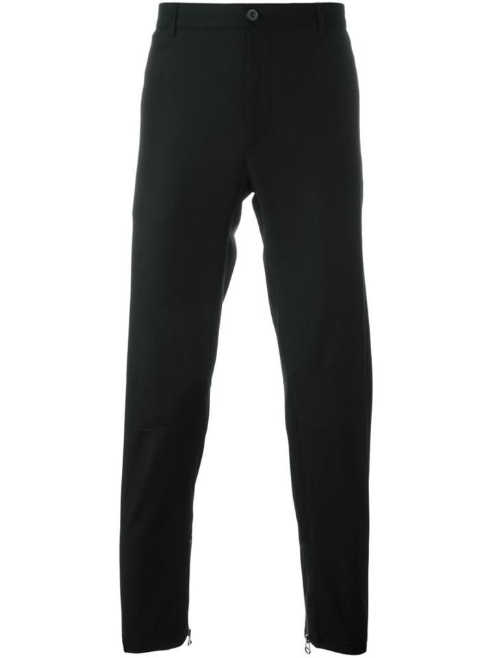 Lanvin Slim Fit Trousers, Men's, Size: 52, Black, Cotton/cashmere/virgin Wool