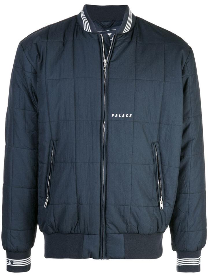 Palace Quilted Bomber Jacket - Blue
