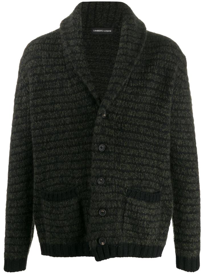 Lamberto Losani Knitted Long-sleeve Cardigan - Green