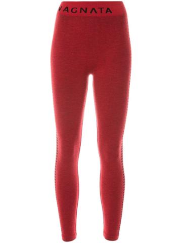Nagnata Laya Knitted Leggings - Red