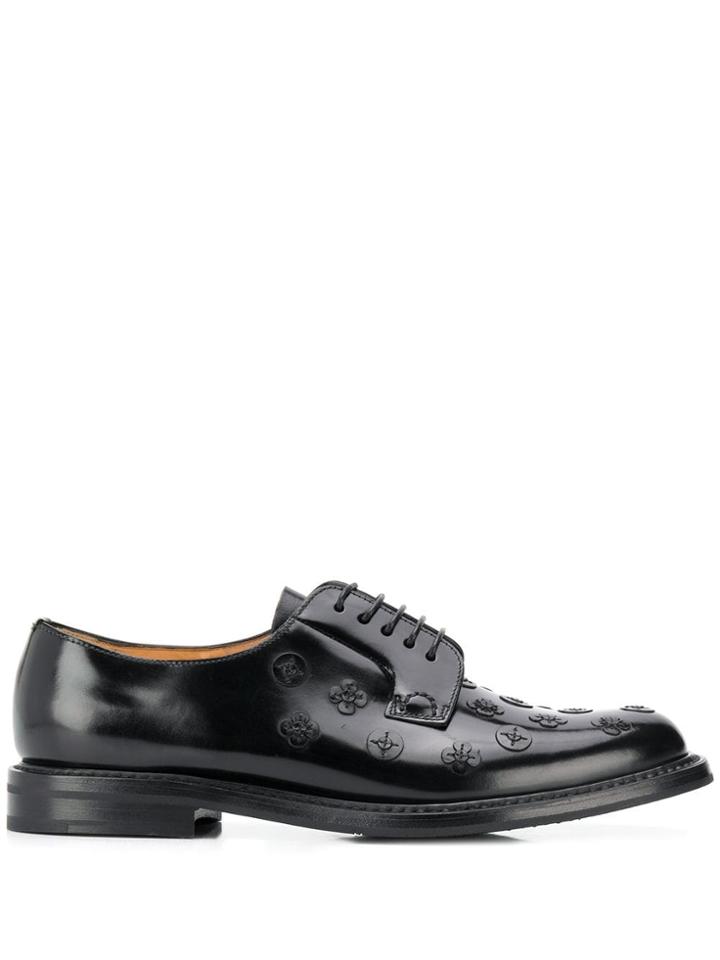 Church's Shannon Flower Lace-up Shoes - Black