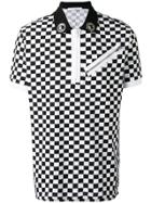 Givenchy Checkered Polo Shirt - Black