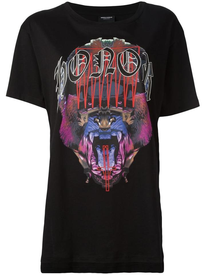 Marcelo Burlon County Of Milan Logo Print T-shirt, Women's, Size: Xs, Black, Cotton