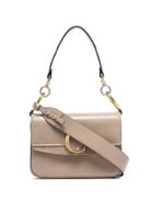Chloé Grey C Ring Small Leather Shoulder Bag - Neutrals