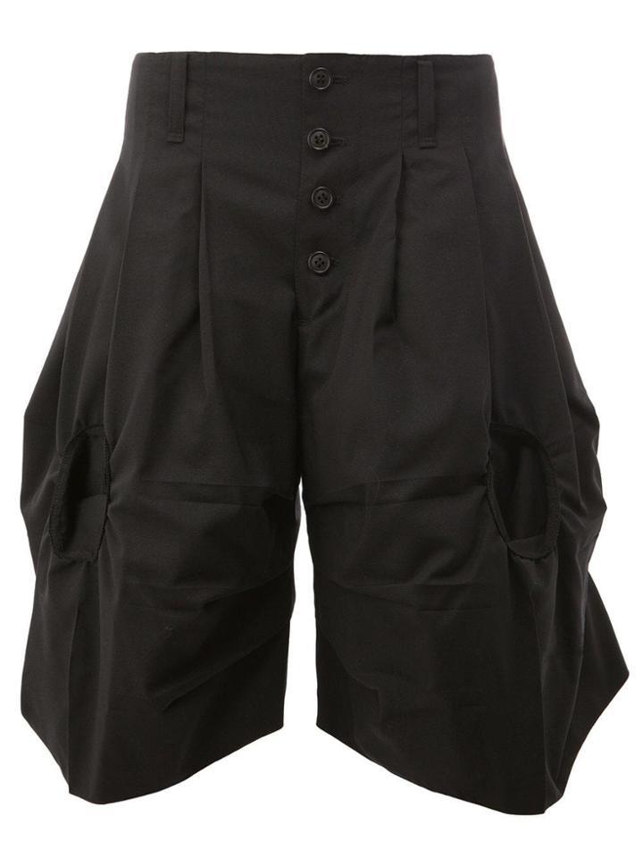 Christopher Nemeth Pleated Detailing Shorts - Black