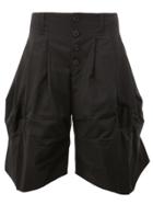 Christopher Nemeth Pleated Detailing Shorts - Black