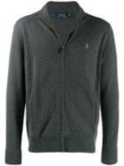 Ralph Lauren Zip-up Logo Cardigan - Grey