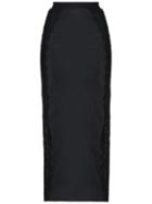 À La Garçonne - Lace Insert Skirt - Women - Polyamide/spandex/elastane - Pp, Black, Polyamide/spandex/elastane