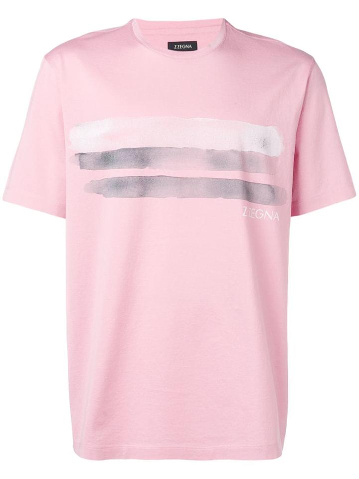 Z Zegna Brush Strokes Print T-shirt - Pink