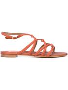 Tabitha Simmons Strappy Flat Sandals - Red