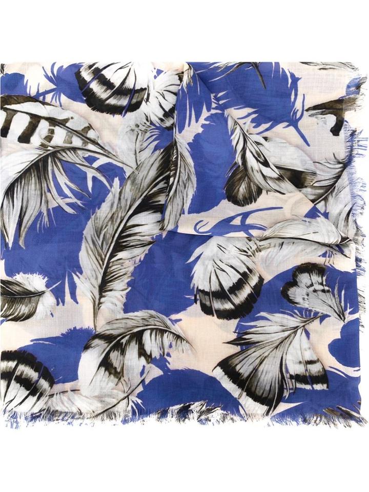 Roberto Cavalli Feather Print Scarf, Women's, Modal