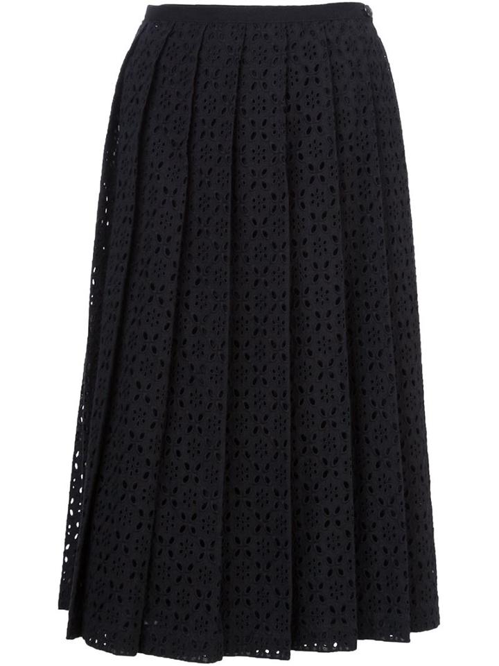 Comme Des Garçons Tricot Broderie Anglaise Pleated Skirt