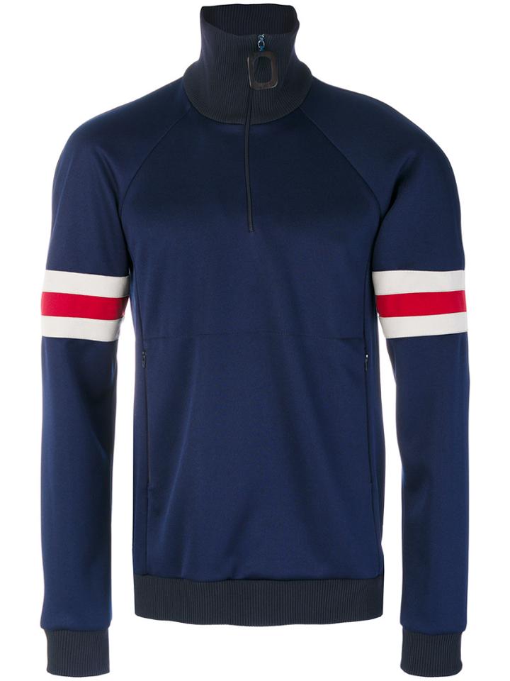 Jw Anderson Zipped Neck Sweater - Blue