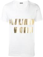 Balmain #balmainworld T-shirt, Men's, Size: Large, White, Cotton