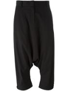 Antonio Marras Pinstripe Harem Trousers, Women's, Size: 42, Black, Cotton/ramie/spandex/elastane/viscose