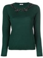 P.a.r.o.s.h. Embellished Knitted Sweater - Green