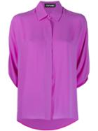Styland Three-quarter Sleeve Shirt - Purple