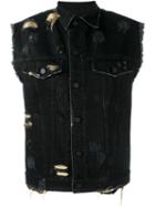 Filles A Papa 'joy' Denim Gilet, Women's, Size: 3, Black, Cotton/lurex/polyester