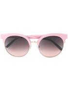 Matthew Williamson Round Frame Sunglasses - Pink & Purple