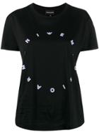 Emporio Armani Relaxed-fit Logo Print T-shirt - Black