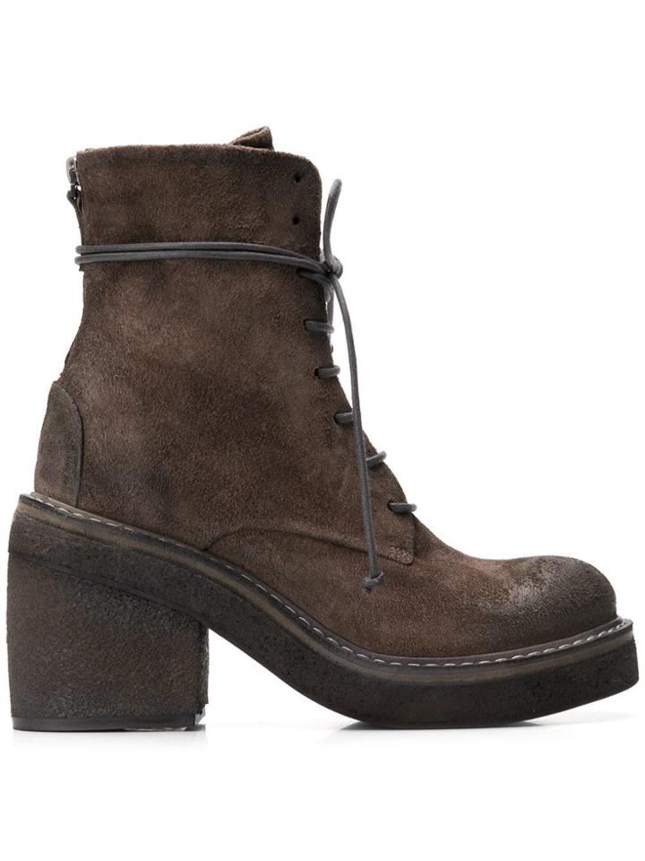 Marsèll Lace-up Chunky Sole Boots - Grey
