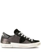 Philippe Model Brand Printed Lace Sneakers - Black