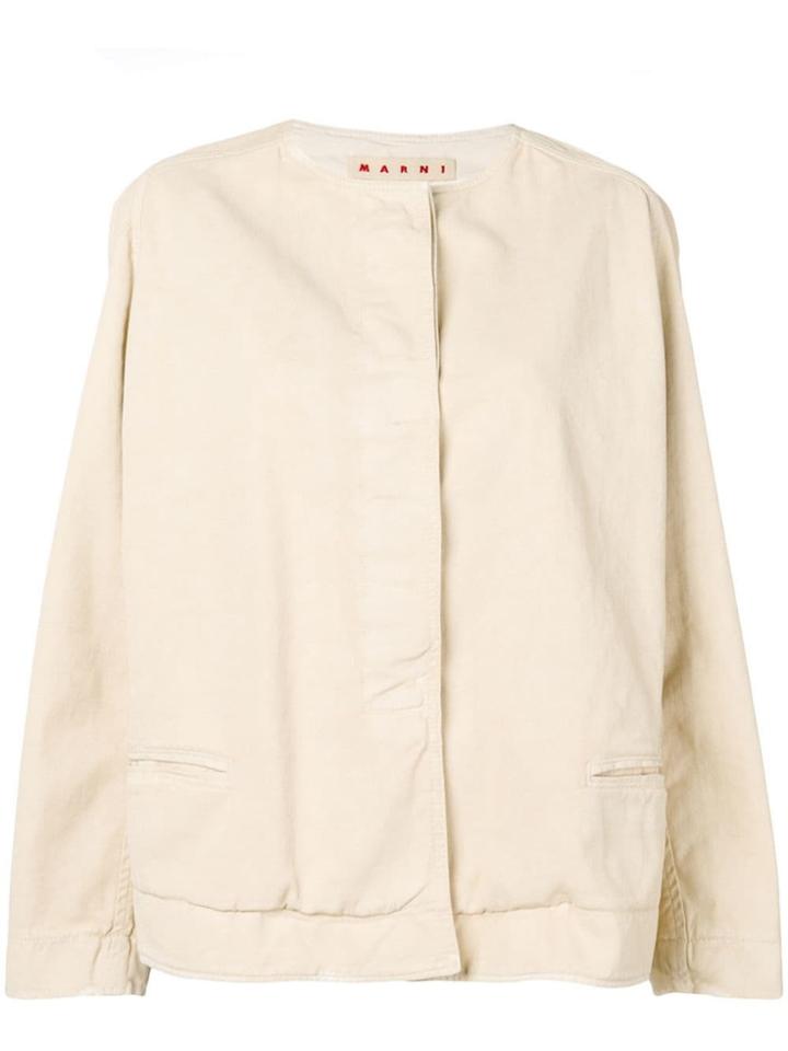 Marni Round Neck Jacket - Neutrals