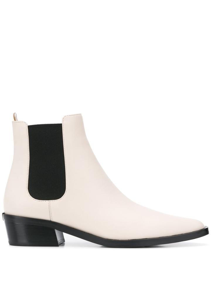 Michael Michael Kors Pointed Ankle Boots - White