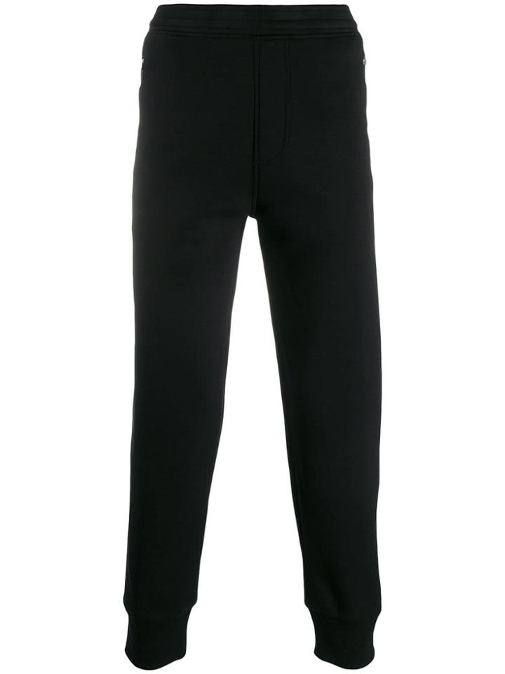 Neil Barrett Plaid Stripe Joggers - Black