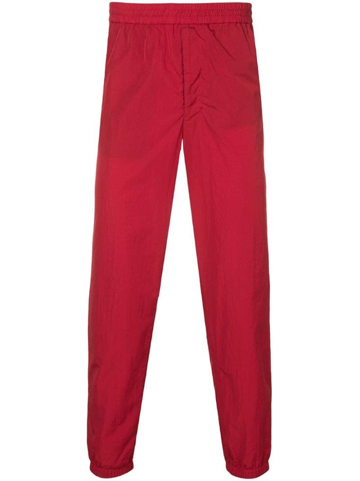 Ami Paris Straight Leg Track Pants - Red