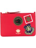 Mr & Mrs Italy Patched Flat Clutch - Red