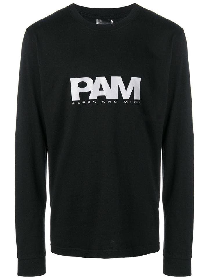 Perks And Mini Logo Print Long-sleeve T-shirt - Black