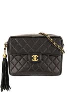 Chanel Vintage Tassel Chain Shoulder Bag - Black