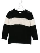 Douuod Kids Contrast Stripe Jumper, Girl's, Size: 10 Yrs, Black