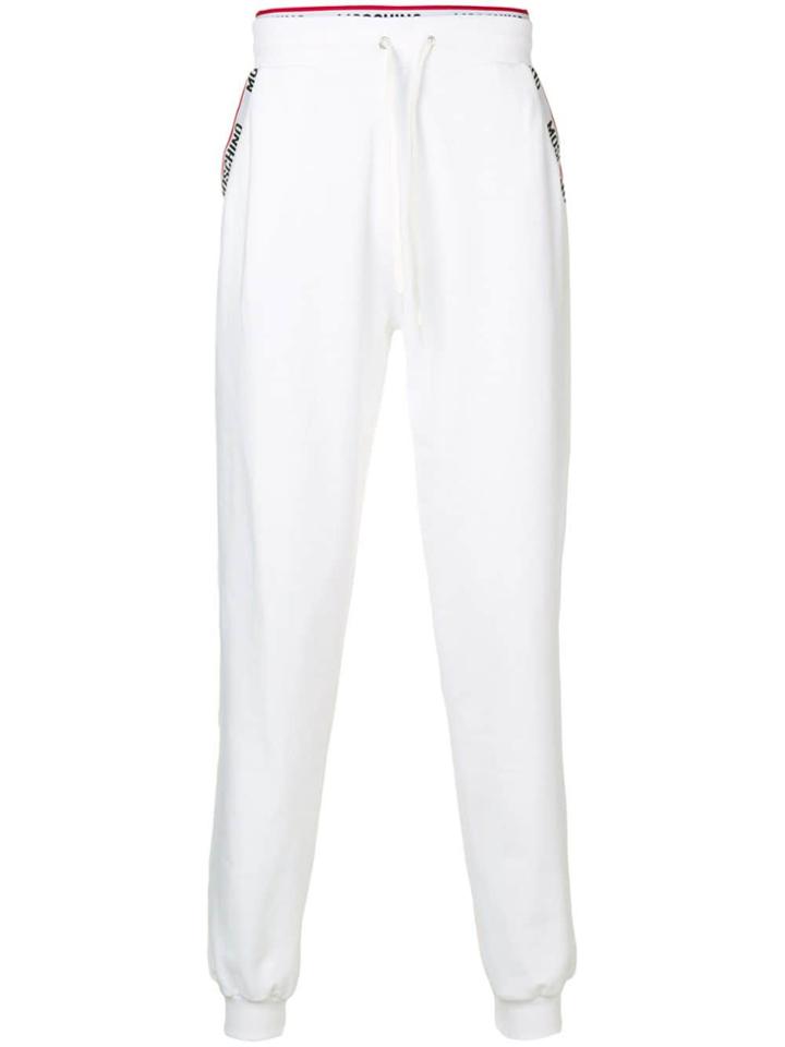 Moschino Branded Track Pants - White