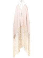 Jacquemus Fringed Tweed Halterneck Dress - Neutrals