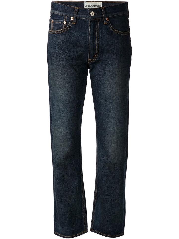 Junya Watanabe Comme Des Garçons Straight Leg Jeans, Women's, Size: Large, Blue, Cotton