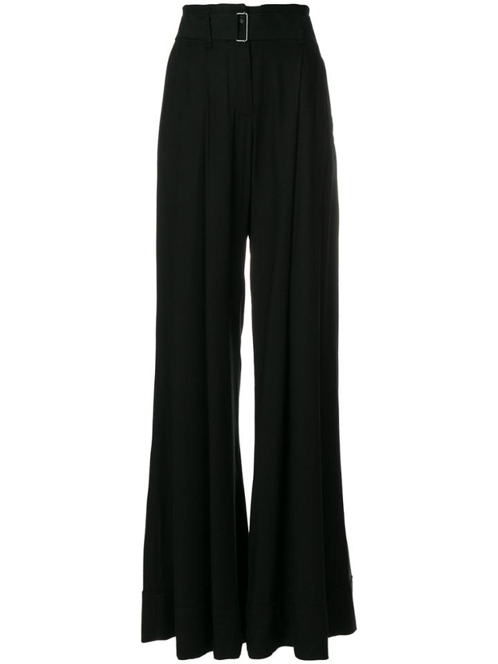 Ann Demeulemeester Blanche Buckled Palazzo Pants - Black