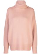 Extreme Cashmere Oversized Roll-neck Jumper - Pink