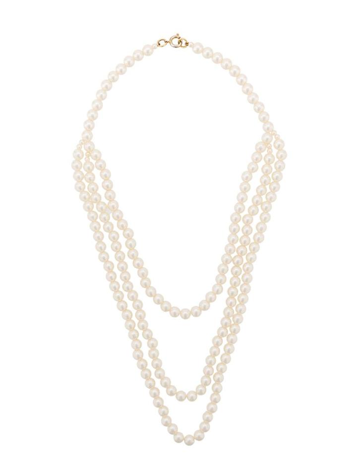 Tory Burch Layered Pearl Necklace - Neutrals