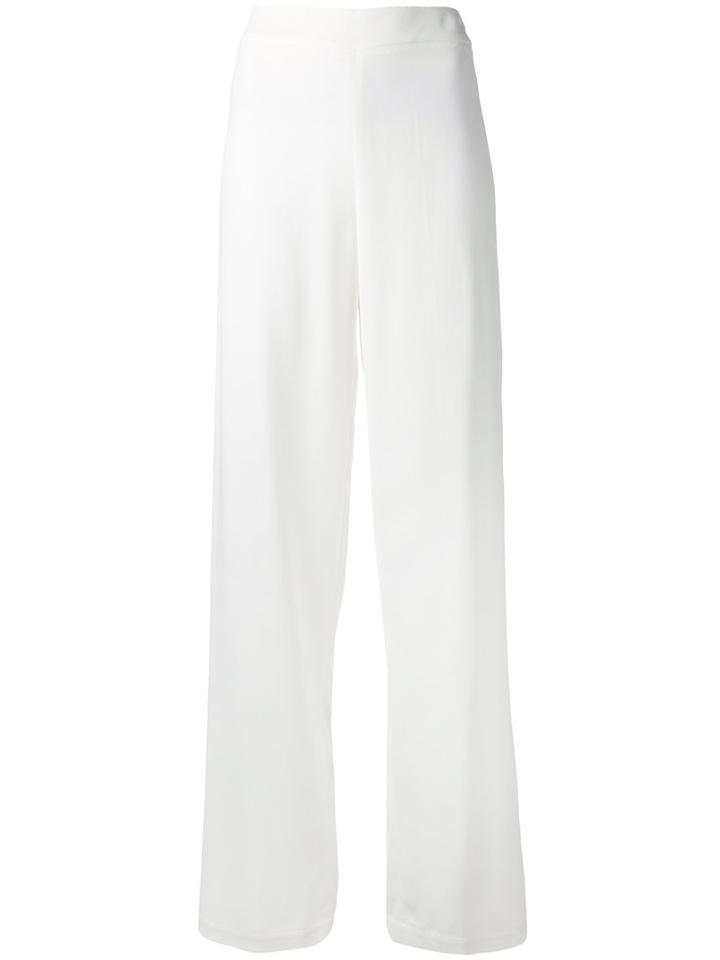 High-waisted Trousers - Women - Spandex/elastane/viscose - 40, White, Spandex/elastane/viscose, Gentry Portofino